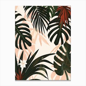 Tropical Leaves Pattern 4 Canvas Print