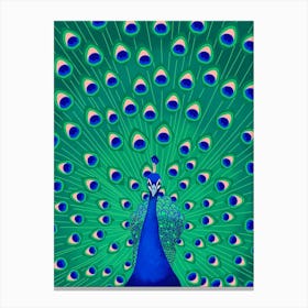 Vibrant Peacock  Canvas Print
