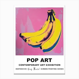 Bananas Pop Art 4 Canvas Print