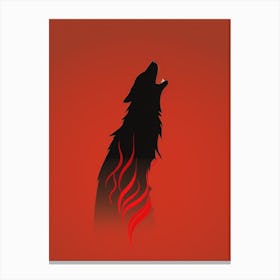 Wolf Minimalist Abstract 4 Canvas Print