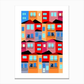 Houses In The City Canvas Print
