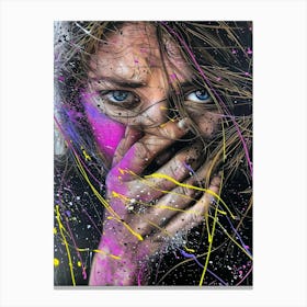 Splatter Girl 1 Canvas Print