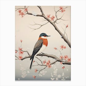 Bird Illustration Kingfisher 3 Canvas Print