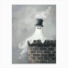 Ghost In Top Hat Canvas Print