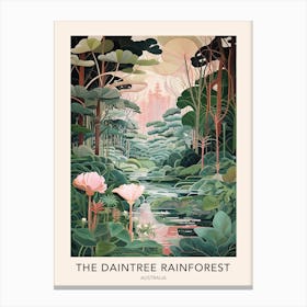The Daintree Rainforest Australia Travel Poster Canvas Print