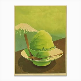 Matcha Ice Cream Mid Century Modern 2 Canvas Print