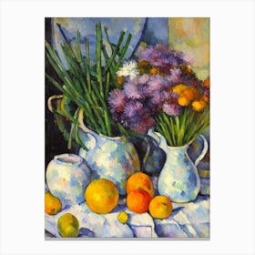 Chive Cezanne Style vegetable Canvas Print