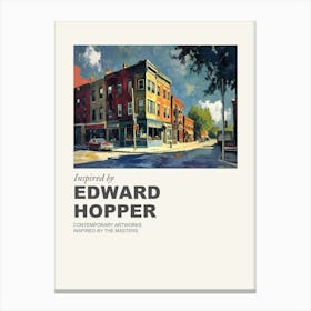 Museum Poster Inspired By Edward Hopper 8 Canvas Print
