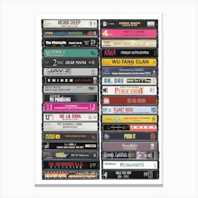 Hip Hop Anthems Poster - Vintage Cassette Print Canvas Print