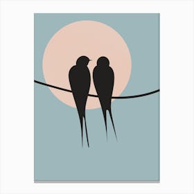 Birds On A Wire 1 Canvas Print