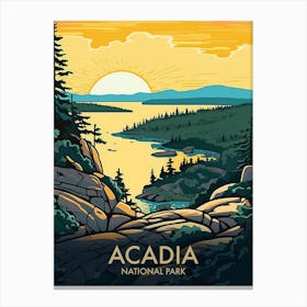 Acadia National Park Vintage Travel Poster 12 Canvas Print