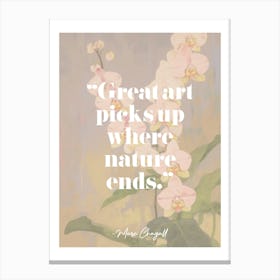 Art Quote By Marc Chagall Canvas Print