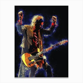 Spirit Of Keith Richards Happy Canvas Print