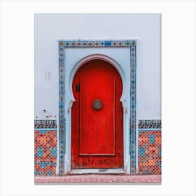 Red Door In Morocco 1 Canvas Print