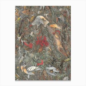 Birds In The Grass Canvas Print