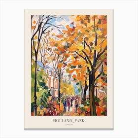 Autumn City Park Painting Holland Park London 1 Poster Canvas Print