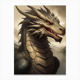 Mystical Fantasy Dragon Canvas Print