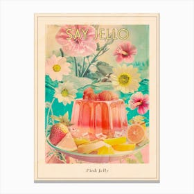 Pink Jelly Retro Collage 3 Poster Canvas Print