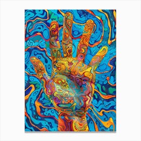 Abstract Psychedelic Hand Painting Canvas Print