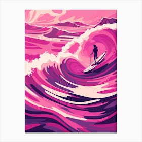 Waves Abstract Geometric Illustration 3 Canvas Print