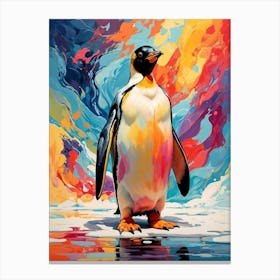 Vivid Emperor Penguin Canvas Print