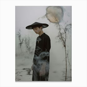 Young Man In A Hat Canvas Print