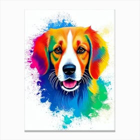American Foxhound Rainbow Oil Painting dog Canvas Print