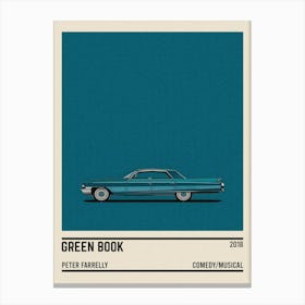 Green Book Car Canvas Print