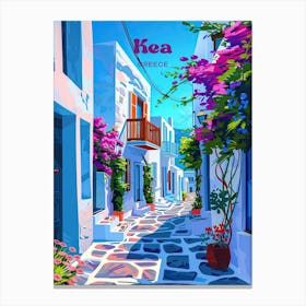 Kea Greece Vibrant Art Illustration Canvas Print