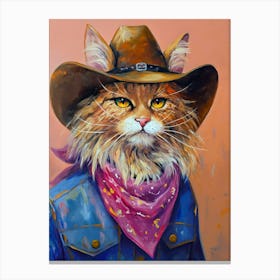 Cowboy Cat Canvas Print