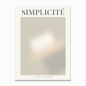 La Simplicité Canvas Print