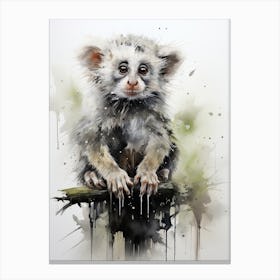 Koala, Japanese Brush Painting, Ukiyo E, Minimal 4 Canvas Print