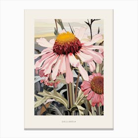 Flower Illustration Gaillardia 4 Poster Canvas Print