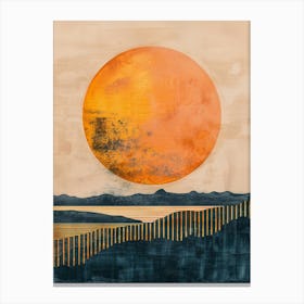 Sunset At The Beach Canvas Print