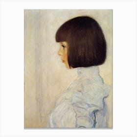 Girl With A Bob Canvas Print