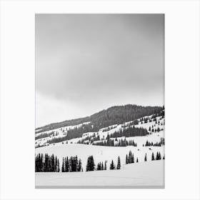 Sun Valley, Usa Black And White Skiing Poster Canvas Print