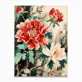 Chinese Peony Painting 1 Canvas Print