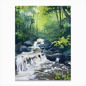 Waterfall In The Woods 2 Canvas Print