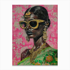 Gold And Sari Canvas Print