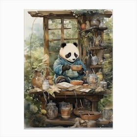 Panda Art Crafting Watercolour 4 Canvas Print