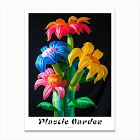 Bright Inflatable Flowers Poster Bee Balm 2 Canvas Print