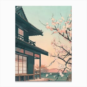 Toyama Japan 1 Retro Illustration Canvas Print