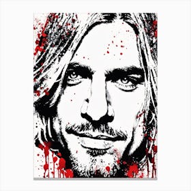 Kurt Cobain Portrait Ink Painting (28) Canvas Print