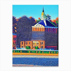 Newport News, City Us  Pointillism Canvas Print