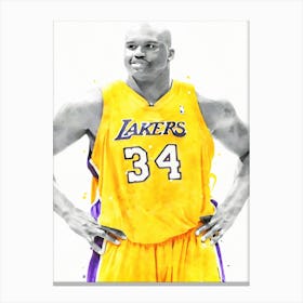 Shaquille O Neal Basketball Los Angeles Lakers Canvas Print