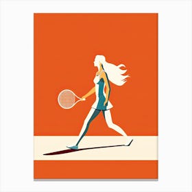 Tennis Player Minimalism Canvas Print