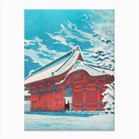 Kaonashi and the red gates - Ukiyo-e Canvas Print