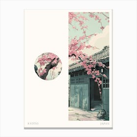 Kyoto Japan 1 Cut Out Travel Poster Canvas Print