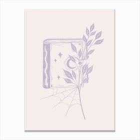 Lilac Spells Cream & Purple Canvas Print
