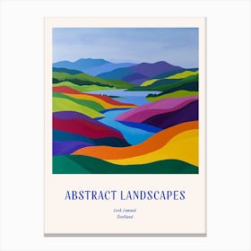 Colourful Abstract Loch Lomond Scotland 1 Poster Blue Canvas Print